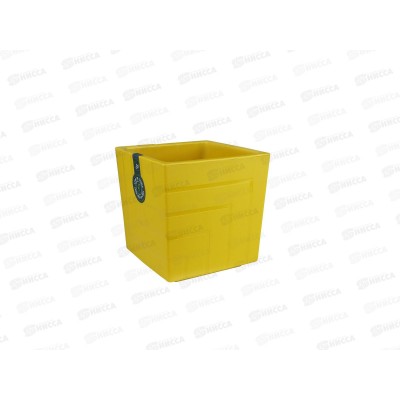 Горшок для цветов Квадро 3,3л Медовый (с вкладкой) *8 Горшок для цветов Квадро 3,3л Медовый (с вкладкой) *8