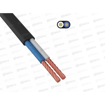 Провод ШВВП 2*0,5кв.мм черный, ГОСТ7399-97 *300 Провод ШВВП 2*0,5кв.мм черный, ГОСТ7399-97 *300