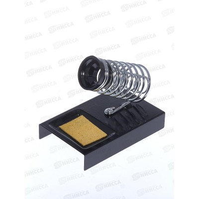 Подставка под паяльник REXANT, металлическая, ниша квадратная, губка, 12-0306