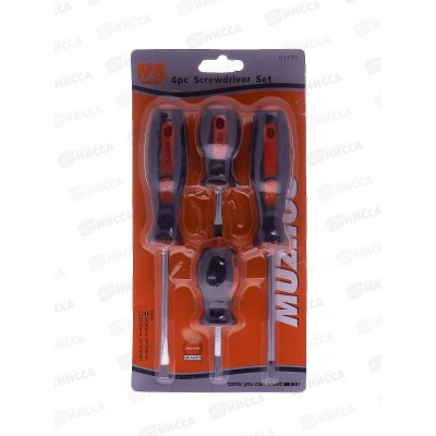 Набор отверток 4шт 01101 пласт-металл (045673) Ж Набор отверток 4шт 01101 пласт-металл (045673) Ж