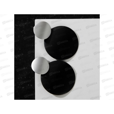 Серьги металл "Тренд" выпуклые диски 5353636 Серьги металл "Тренд" выпуклые диски 5353636