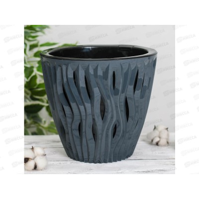 Кашпо &quotВдохновение&quot 7,5л Антрацит КШ-8668 *6