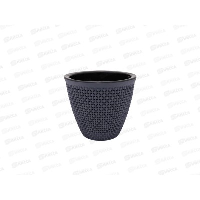 Кашпо &quotРотанг&quot 1,6л Антрацит КШ-6468 *20