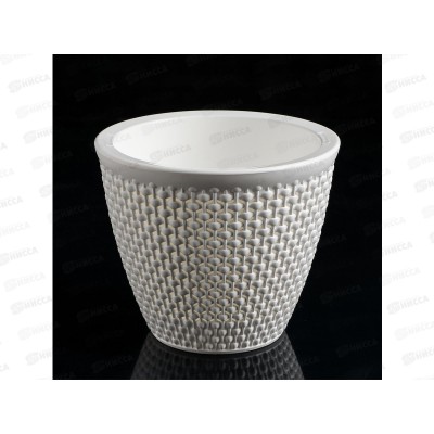 Кашпо &quotРотанг&quot 1,6л Белый/белый КШ-6467 *20