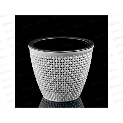 Кашпо &quotРотанг&quot 1,6л Белый/черный КШ-6474 *20