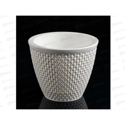 Кашпо &quotРотанг&quot 2,25л Белый/белый КШ-7942  *16
