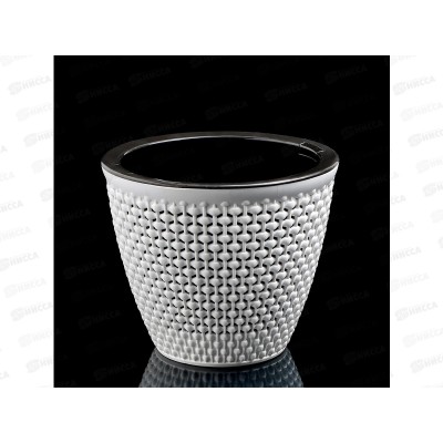 Кашпо &quotРотанг&quot 3л Белый/черный КШ-7954  *12