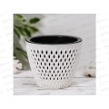 Кашпо "Версаль" 1,6л Белый/черный КШ-9012 *20 Кашпо "Версаль" 1,6л Белый/черный КШ-9012 *20