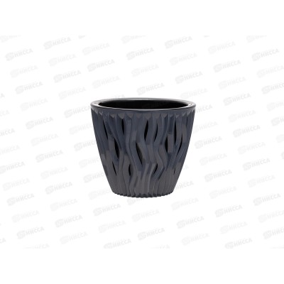 Кашпо &quotВдохновение&quot 1,6л Антрацит КШ-5402 *20