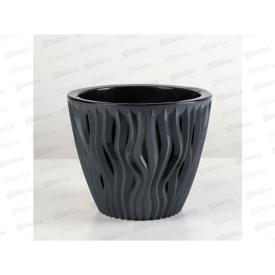 Кашпо "Вдохновение" 3л Антрацит КШ-5420 *12 Кашпо "Вдохновение" 3л Антрацит КШ-5420 *12
