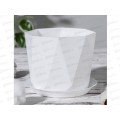 Кашпо ПРИЗМА D130мм 1л с поддоном Белый М3137 *12 Кашпо ПРИЗМА D130мм 1л с поддоном Белый М3137 *12