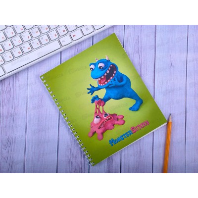 Тетрадь 48 листов клетка. ПЛН MonsterSticky, металический гребень., 3104-48  *30 Тетрадь 48 листов клетка. ПЛН MonsterSticky, металический гребень., 3104-48  *30