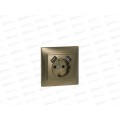 Розетка TDM cкрытая установка, 16А+2USB 2.1А, бронза, &quotЛама&quot, 0742 *10