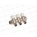 Коллектор резьбовой с вентилями FМ 3/4x3/4x1/2x3, Aqualink 04477 *2/20
