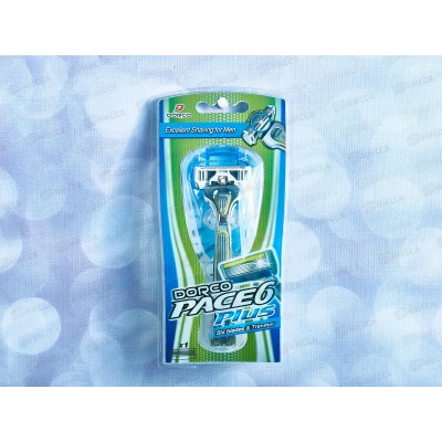 DORCO PACE6 PLUS new (станок + 2 кассеты) система, 6 лезвий + 1лезвие-триммер, SXA5002