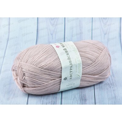 Пряжа Австралийский меринос Розовый-беж 374 100г 400м шерсть 95% акрил 5% Пряжа Австралийский меринос Розовый-беж 374 100г 400м шерсть 95% акрил 5%