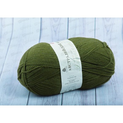 Пряжа Австралийский меринос Болото 423 100г400м шерсть 95% акрил 5% Пряжа Австралийский меринос Болото 423 100г400м шерсть 95% акрил 5%