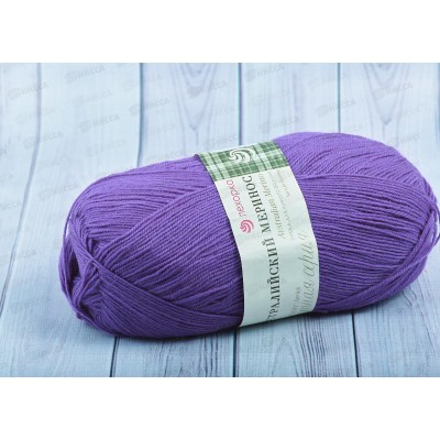 Пряжа Австралийский меринос Темная-фиалка 567 100г400м шерсть 95% акрил 5% Пряжа Австралийский меринос Темная-фиалка 567 100г400м шерсть 95% акрил 5%
