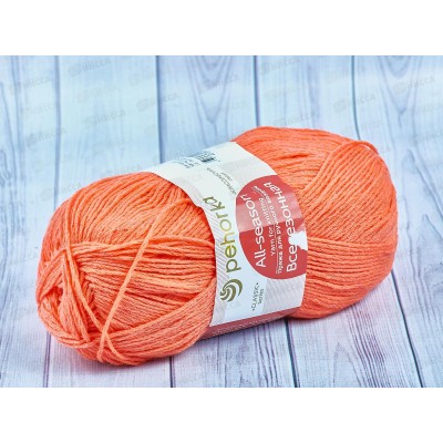 Пряжа Всесезонная 396 Настурция 100г320м шерсть25% хл30% акр45% Пряжа Всесезонная 396 Настурция 100г320м шерсть25% хл30% акр45%