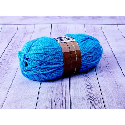 Пряжа Мериносовая 223 Светлая-бирюза 100г шерсть50% акрил 50%