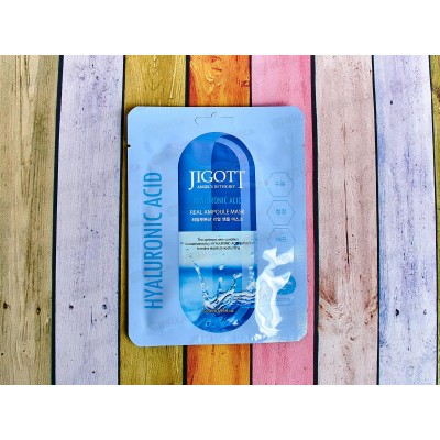 JIGOTT Ампульная тканевая маска для лица HYALURON 27мл *10 280207 JIGOTT Ампульная тканевая маска для лица HYALURON 27мл *10 280207