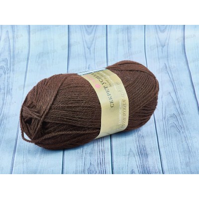 Пряжа Секрет успеха 251 Коричневый шерсть100% 100гр Пряжа Секрет успеха 251 Коричневый шерсть100% 100гр