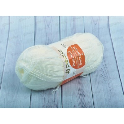 Пряжа Бисерная 01 Белый 100г 450м акрил100% Пряжа Бисерная 01 Белый 100г 450м акрил100%