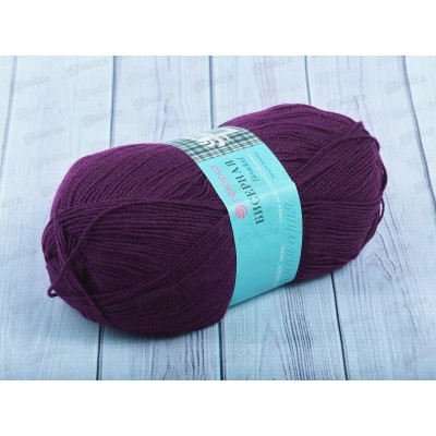 Пряжа Бисерная 191 Ежевика 100г 450м акрил100% Пряжа Бисерная 191 Ежевика 100г 450м акрил100%