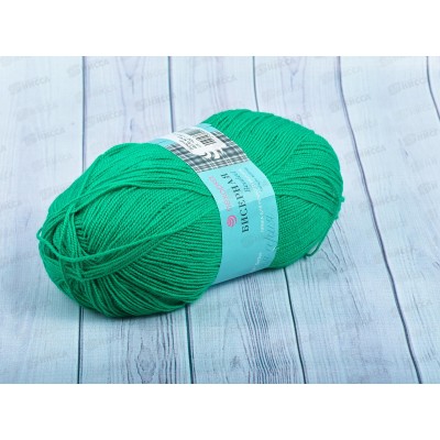 Пряжа Бисерная 480 Яркая зелень 100г 450м   акрил100%