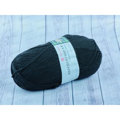 Пряжа Перспективная 02 Черный 100г 270м шерсть50% акрил50% Пряжа Перспективная 02 Черный 100г 270м шерсть50% акрил50%