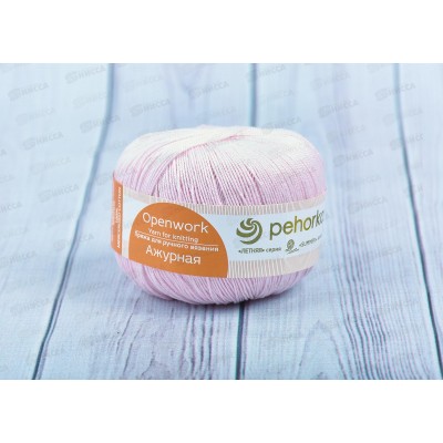 Пряжа Ажурная 180 Св-бегония 50г280м хлопок 100%