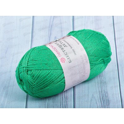 Пряжа Блестящее лето 480 Яр-зелень 100г хлопок95% метан5% Пряжа Блестящее лето 480 Яр-зелень 100г хлопок95% метан5%