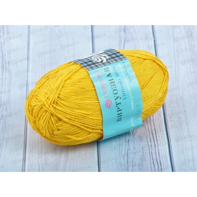 Пряжа Виртуозная 12 Желток 100гр333м хлопок100% Пряжа Виртуозная 12 Желток 100гр333м хлопок100%