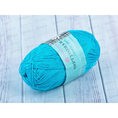 Пряжа Виртуозная 583 Бирюза 100гр333м хлопок100% Пряжа Виртуозная 583 Бирюза 100гр333м хлопок100%