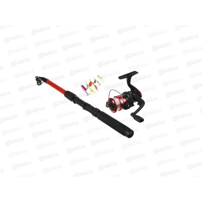 Спининг AZOR 2,1м катушка, леска. 5 приманок 144-084 г