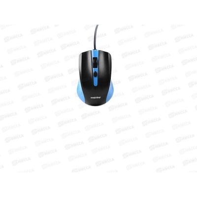 Мышь проводная Smartbuy ONE 352 сине-черная,  SBM-352-BK  *100