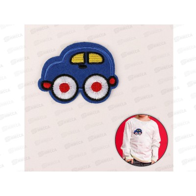 Термоаппликация машинка 6,5*5см 10шт синий 2612270 Термоаппликация машинка 6,5*5см 10шт синий 2612270