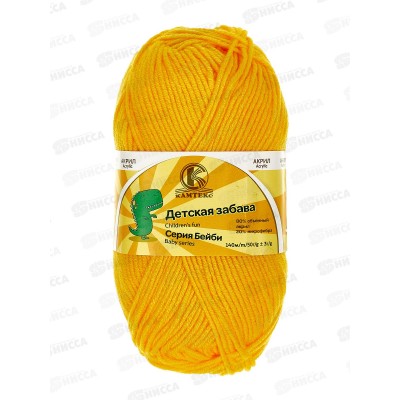 Пряжа Детская забава микр/акр 140м 50гр желтый 104 *10 Пряжа Детская забава микр/акр 140м 50гр желтый 104 *10