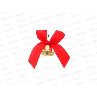 Колокольчик с бантом красный 3,6см 1979728