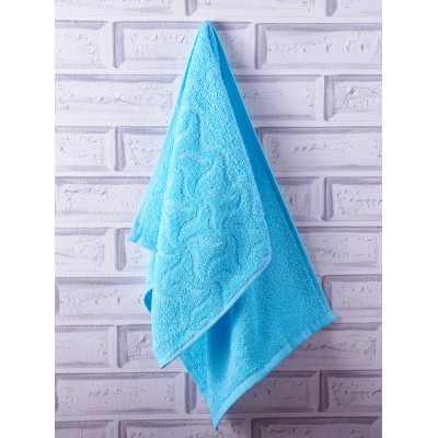 Полотенце махровое 30*70 ПД-2701-04352 х/б (14-4615 бирюзовый-голубой)