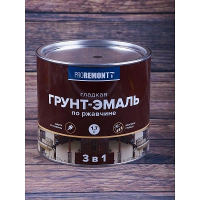 Грунт-эмаль 3в1 PROREMONTT черная 1,7 кг  *3