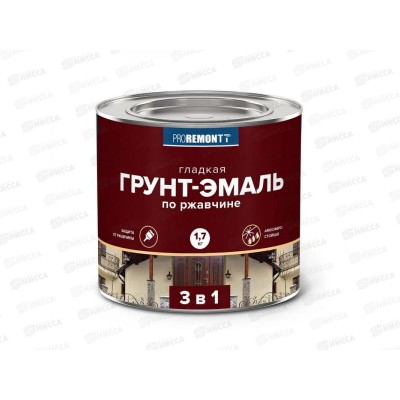 Грунт-эмаль 3в1 PROREMONTT черная 1,7 кг  *3