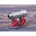 Коллектор резьбовой с шаровыми кранами FМ 3/4x3/4x1/2x2, Aqualink, 02424 *2/30