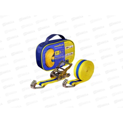 Стяжка груза с храповым механизмом Goodyear 2т, 6м GY005201 *10 Стяжка груза с храповым механизмом Goodyear 2т, 6м GY005201 *10