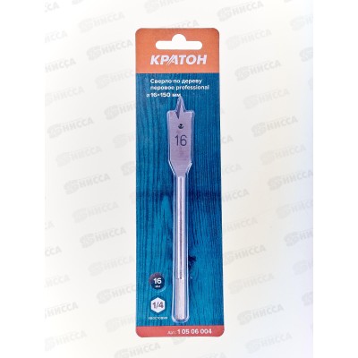 Сверло по дереву перовое d16 х 150мм PROFESSIONAL 10506004 Сверло по дереву перовое d16 х 150мм PROFESSIONAL 10506004