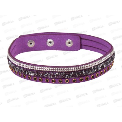 Браслет &quotкожа&quot со страз 40см №1000