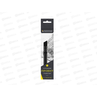 Карандаш чернографитный  ВКФ &quotПроект&quot 6шт., ассорти,  6P-4010*8/96