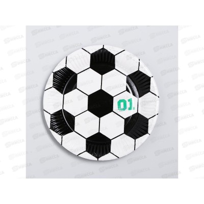 Тарелка бумажная "Футбол" 18см 3421678 *10