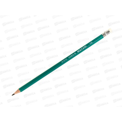 Карандаш чернографитный с ластиком MAZARI Linea R HB, пластик M-6118 *12/72/1152
