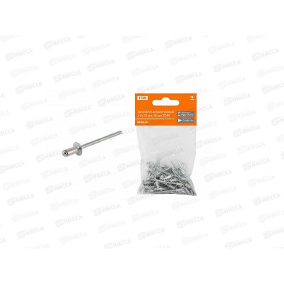 Заклепки алюминиевые 4.0х10мм, 50шт TDМ, 0104 Заклепки алюминиевые 4.0х10мм, 50шт TDМ, 0104